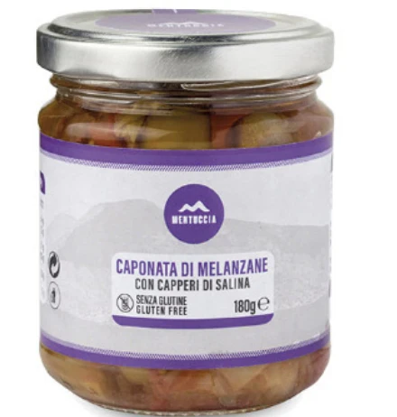 CAPONATA DI MELANZANE CON CAPPERI DI SALINA