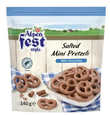 Brezeln ricoperti di cioccolato