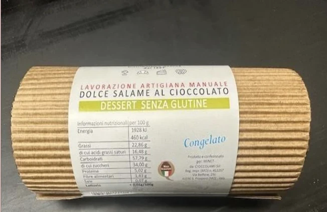 Dolce salame al cioccolato DESSERT senza glutine