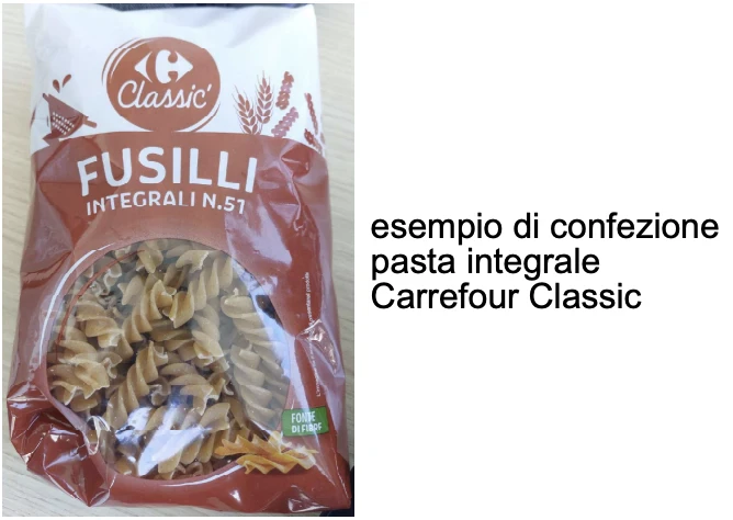 PASTA DI SEMOLA E PASTA DI SEMOLA INTEGRALE DI GRANO DURO