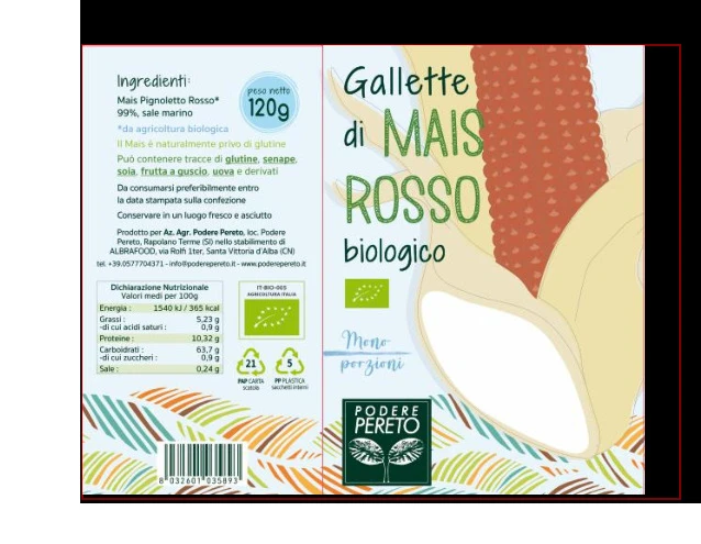 Gallette mais rosso biologico monopozioni 120g