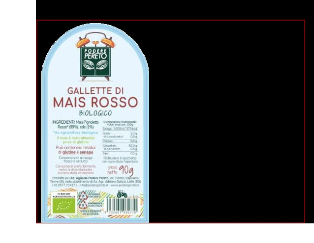 Gallette mais rosso biologico 90g