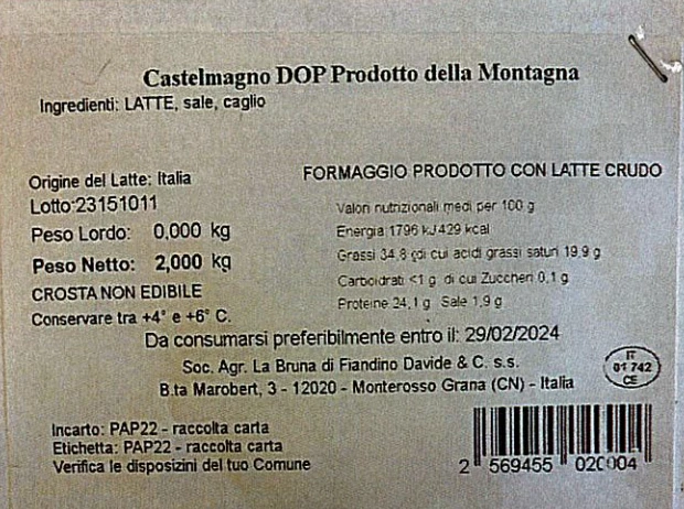 CASTELMAGNO DOP PRODOTTO DELLA MONTAGNA