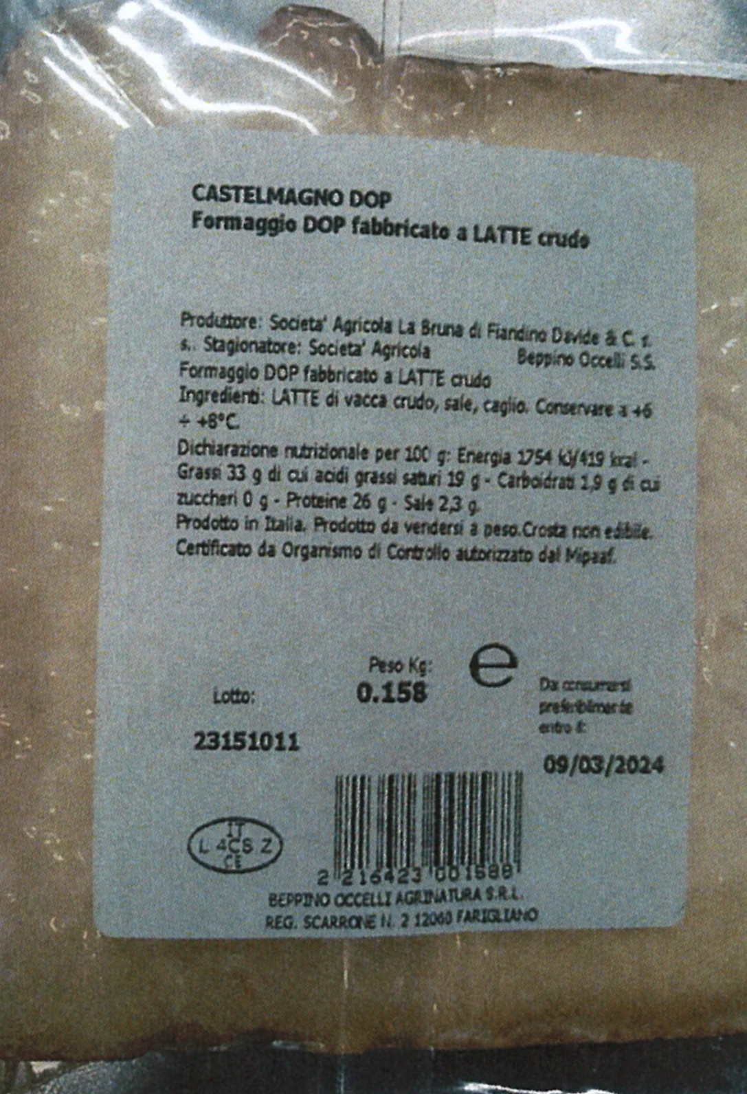 CASTELMAGNO DOP