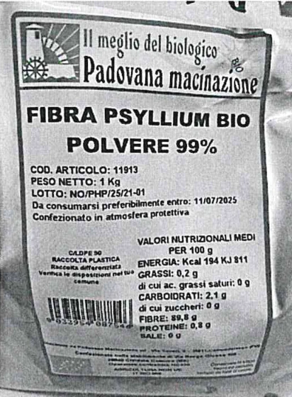 FIBRA DI PSYLLIUM POLVERE BIO 99%