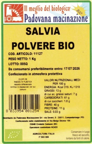 Salvia polvere Bio