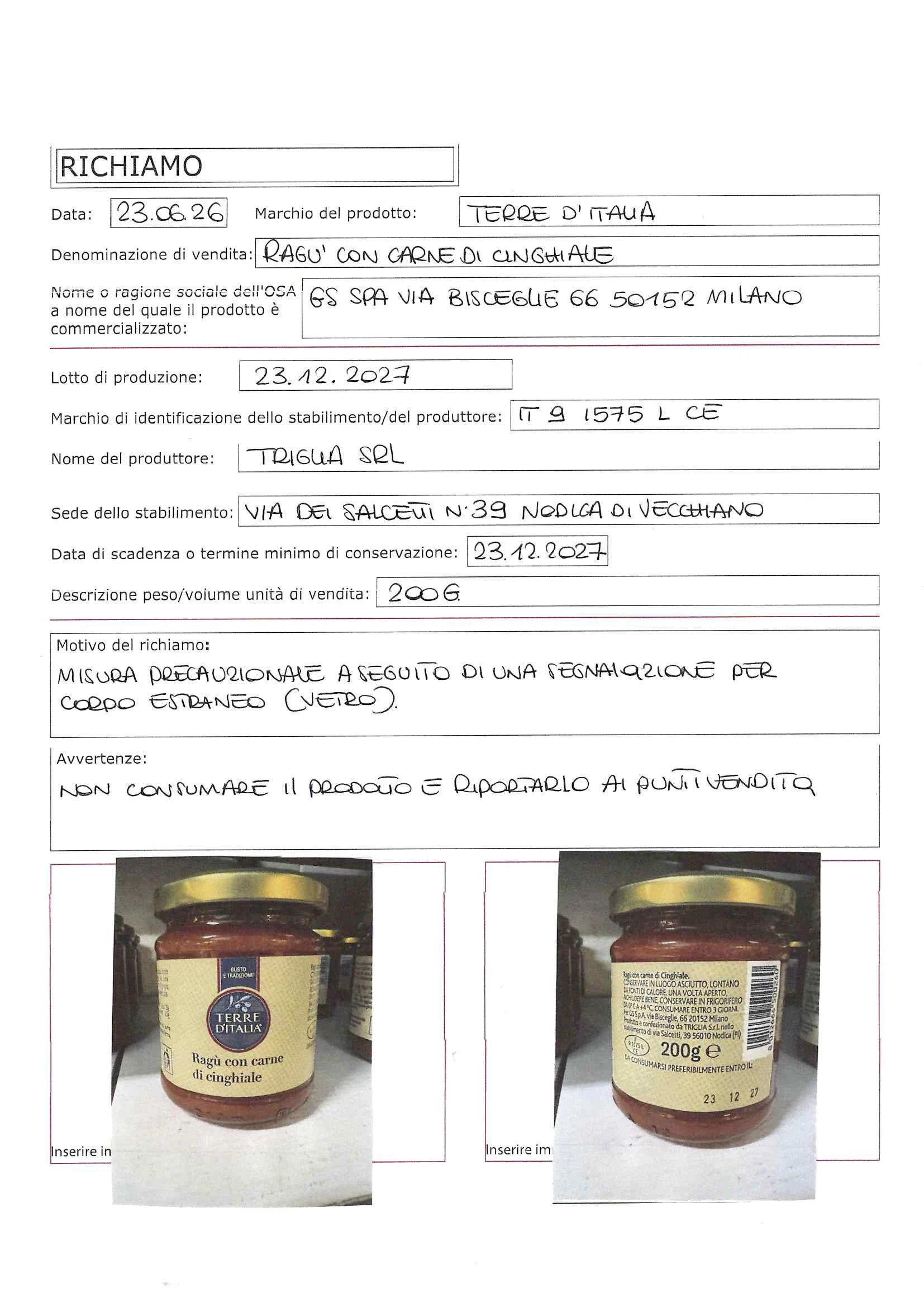 Ragù con carne di cinghiale