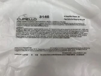 3146 Primini CORNETTI CONFETTURA ALBICOCCA RSPO SG - 80 PZ MADRE TE