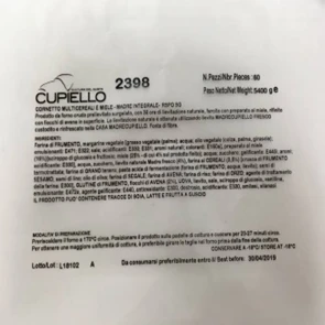 2398 CORNETTO MULTICEREALI E MIELE RSPO SG 60pz - MADRE INTEGRALE