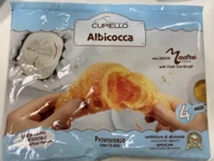 2712 cornetto curvo confettura albicocca rspo sg 24pz 2040g (4pz)