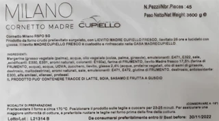 2743 Cornetto Milano - RSPO SG - 45 pz - MADRE MARGARINA