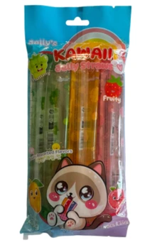 (63741) Kawaii Fruity Assorted Jelly Straws 200 g