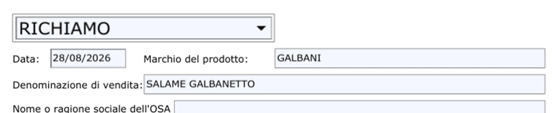 SALAME GALBANETTO