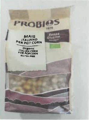 Foto Mais italiano per pop corn Probios richiamato