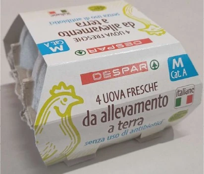 4 uova medie di cat. A da allevamento a terra abf despar