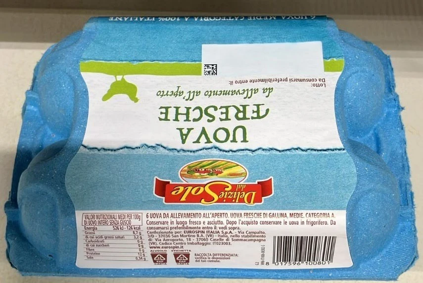Uova all.aperto m delizie d/sole 16cf x6
