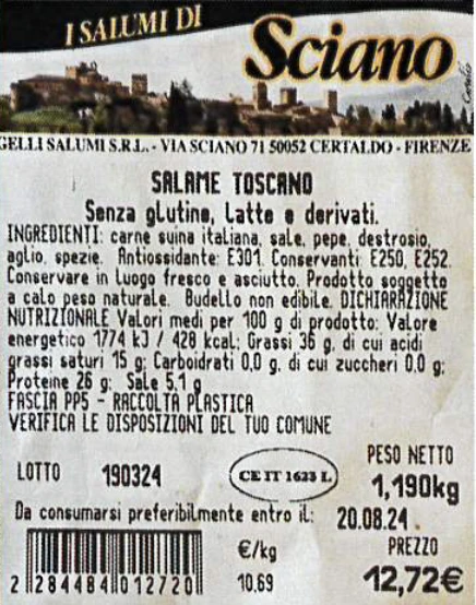 SALAME TOSCANO