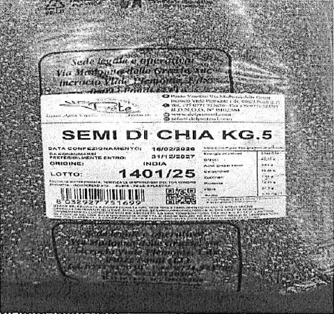 Foto Semi di chia nera orig.india Del Prete Srl richiamato