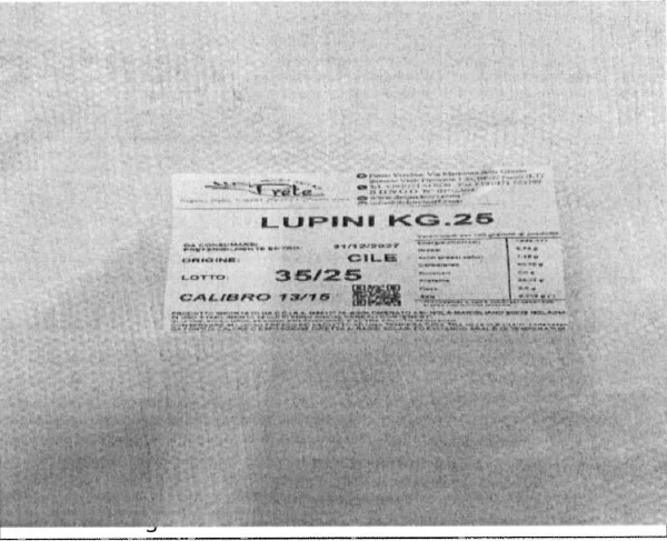 Foto Lupini kg.25 orig.cile 13/15 Del Prete Srl richiamato