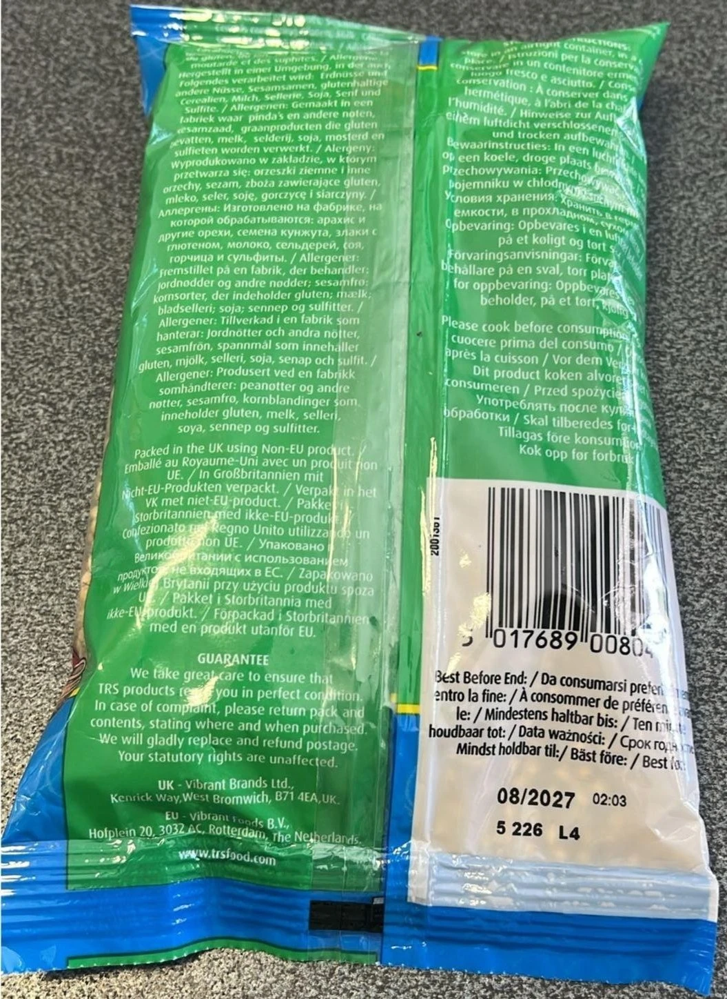 Foto TRS Whole Dhania Coriander Seeds (Semi di coriandolo) 10x100g TRS richiamato