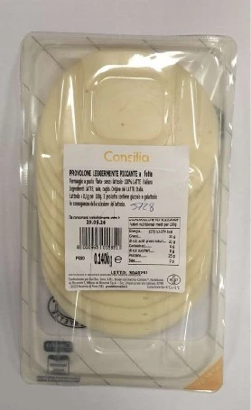 Foto Provolone leggermente piccante senza lattosio 140g Consilia richiamato