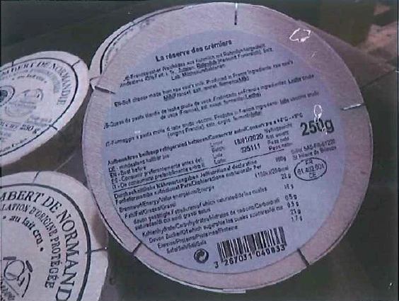Foto Camembert 250g La Réserve des Crémiers richiamato