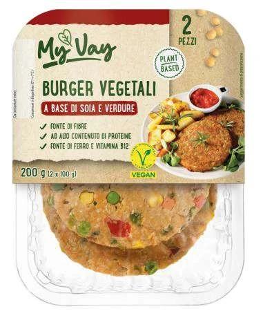 Burger/polpette veg. 200g - Varietà: burger vegetali a base di soia e verdure
