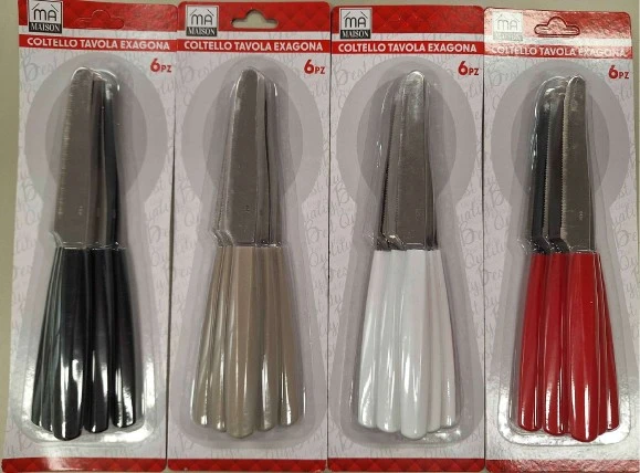 Coltello tavola exagona ma maison 6 pz