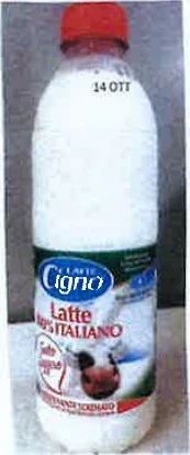 Foto Latte parzialmente scremato pastorizzato a temperatura elevata Cigno richiamato
