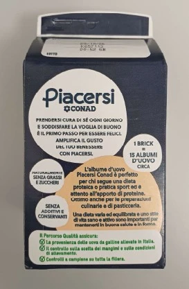 Foto Albume d'uovo liquido pastorizzato Piacersi richiamato