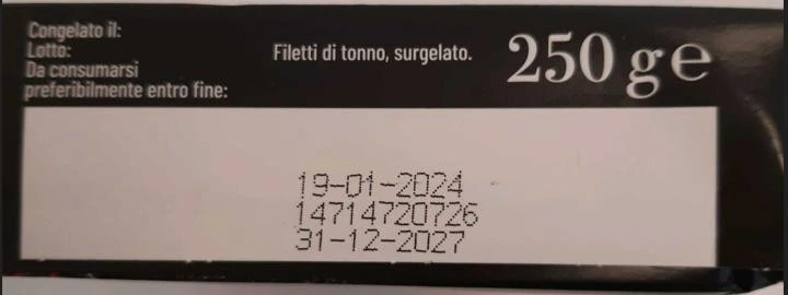 Foto Filetti di tonno surgelato Selezione Più richiamato