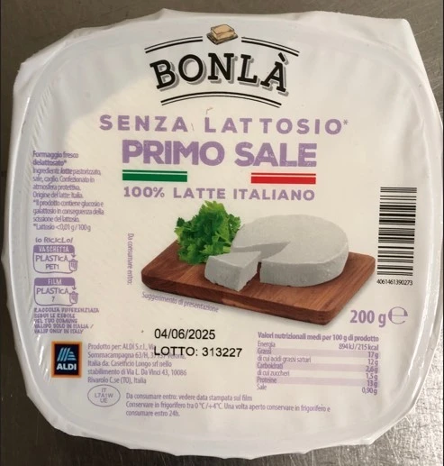 Primo sale senza lattosio 200g