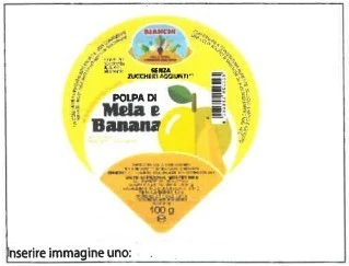 Polpa di frutta mela e banana