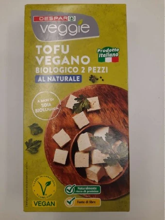 Tofu vegano biologico al naturale