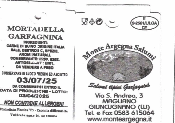 Mondiola/mortadella garfagnina