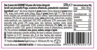 Foto Tramezzino farcito con prosciutto praga, scamorza affumicata, pomodorini e maionese IBIS richiamato