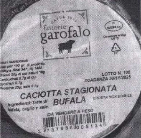 Caciotta stagionata di bufala