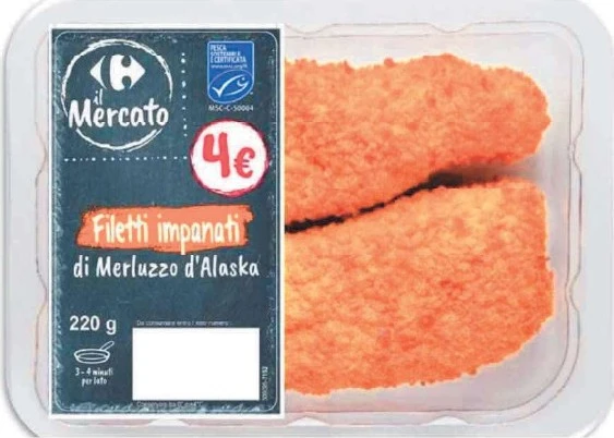 Foto Filetti impanati di merluzzo d'alaska Carrefour richiamato