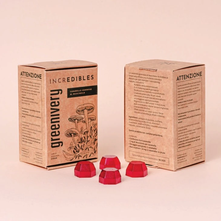 Foto INCREDIBLES Caramelle Gommose al muscimolo Greenivery richiamato