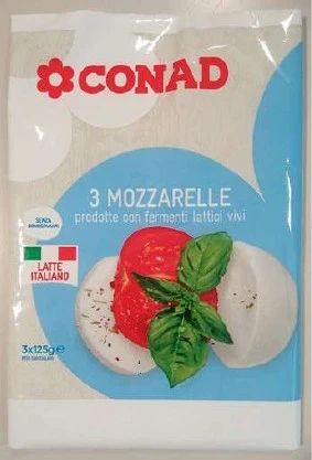 3 mozzarelle conad