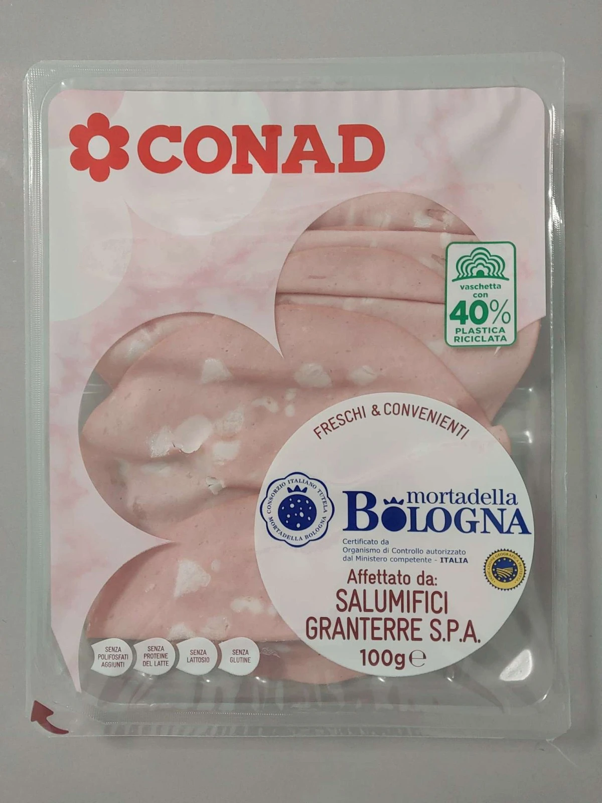 Mortadella bologna IGP 100g f&c conad
