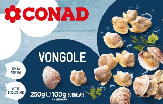 Foto Vongole surgelate 250g Conad richiamato
