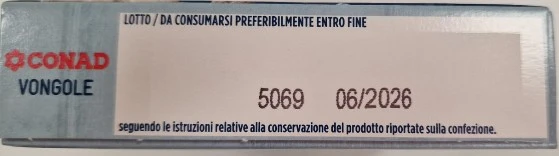 Foto Vongole surgelate 250g Conad richiamato