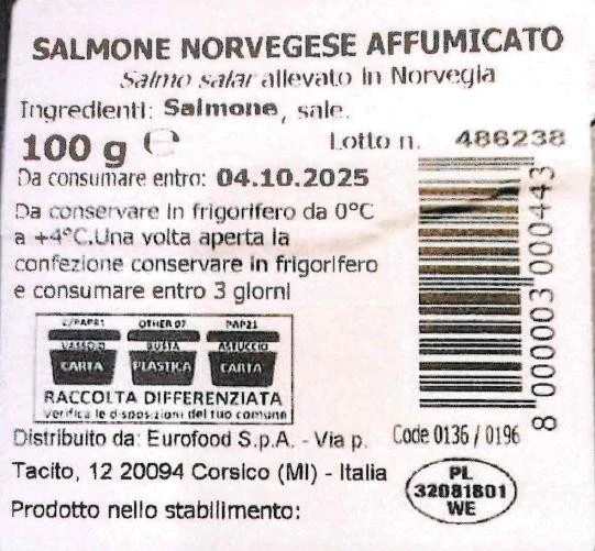 Foto Salmone norvegese affumicato KV Nordic richiamato