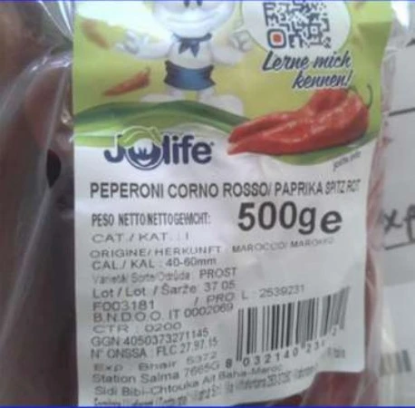 Foto Peperone Corno Rosso / Paprika Spitz Rot - Peperone corno rosso Jolife /generico richiamato