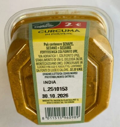 Foto Curcuma polvere gr. 60 Colfiorito richiamato