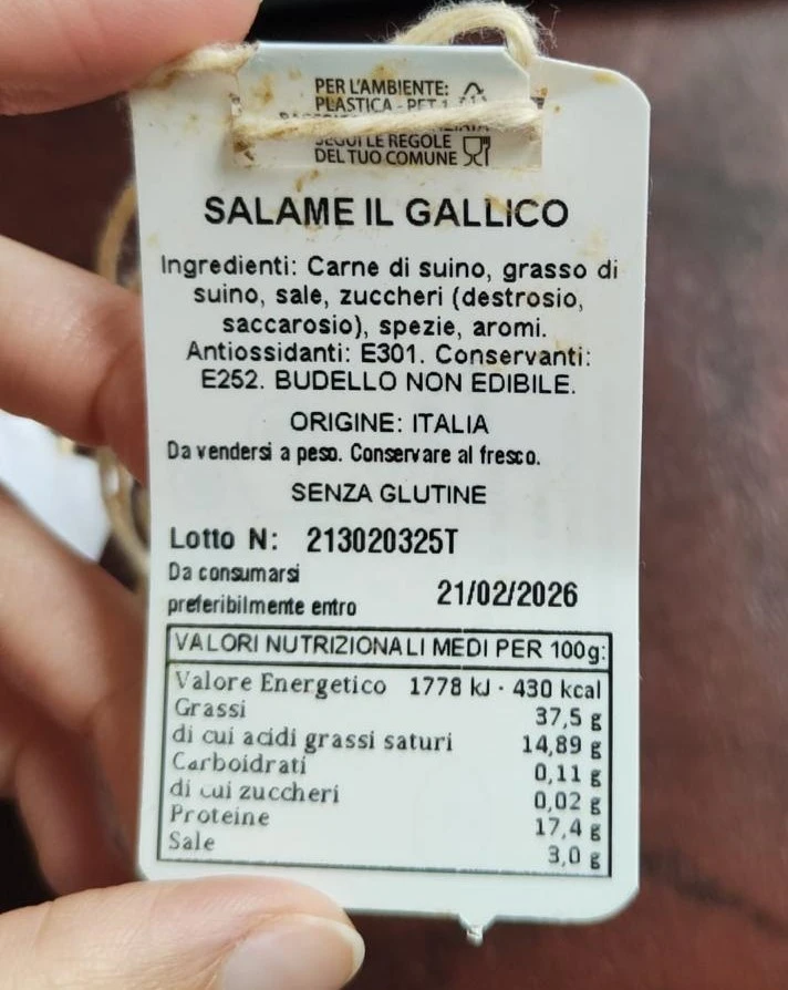 Foto Salame il gallico Corte Marchigiana richiamato