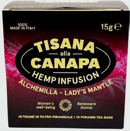 Tisana alla canapa hemp infusion alchemilla- lady's mantle