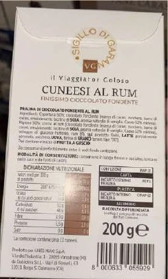 Foto Cuneesi al rum finissimo cioccolato fondente il Viaggiator Goloso richiamato
