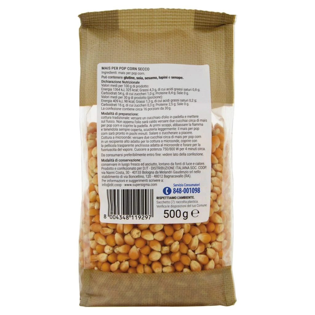 Mais per pop corn